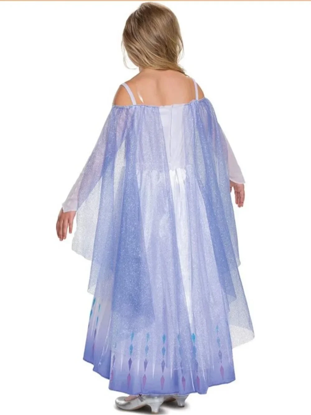Disney Frozen Princess Elsa Dress Up Glittering White 7-8 YO Girl Med 8-10